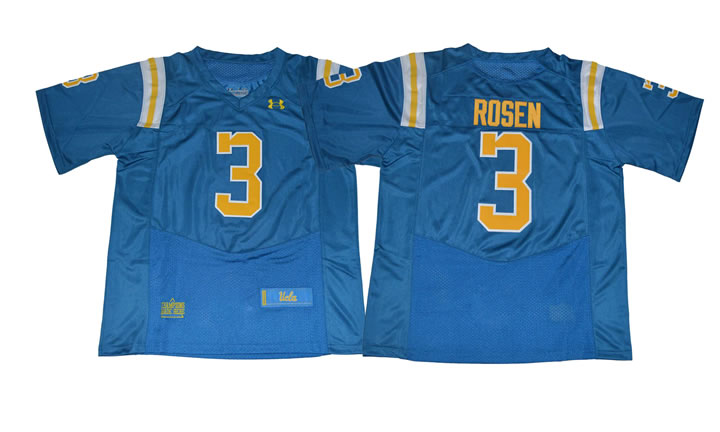 UCLA Bruins #3 Josh Rosen Blue College Football Jersey